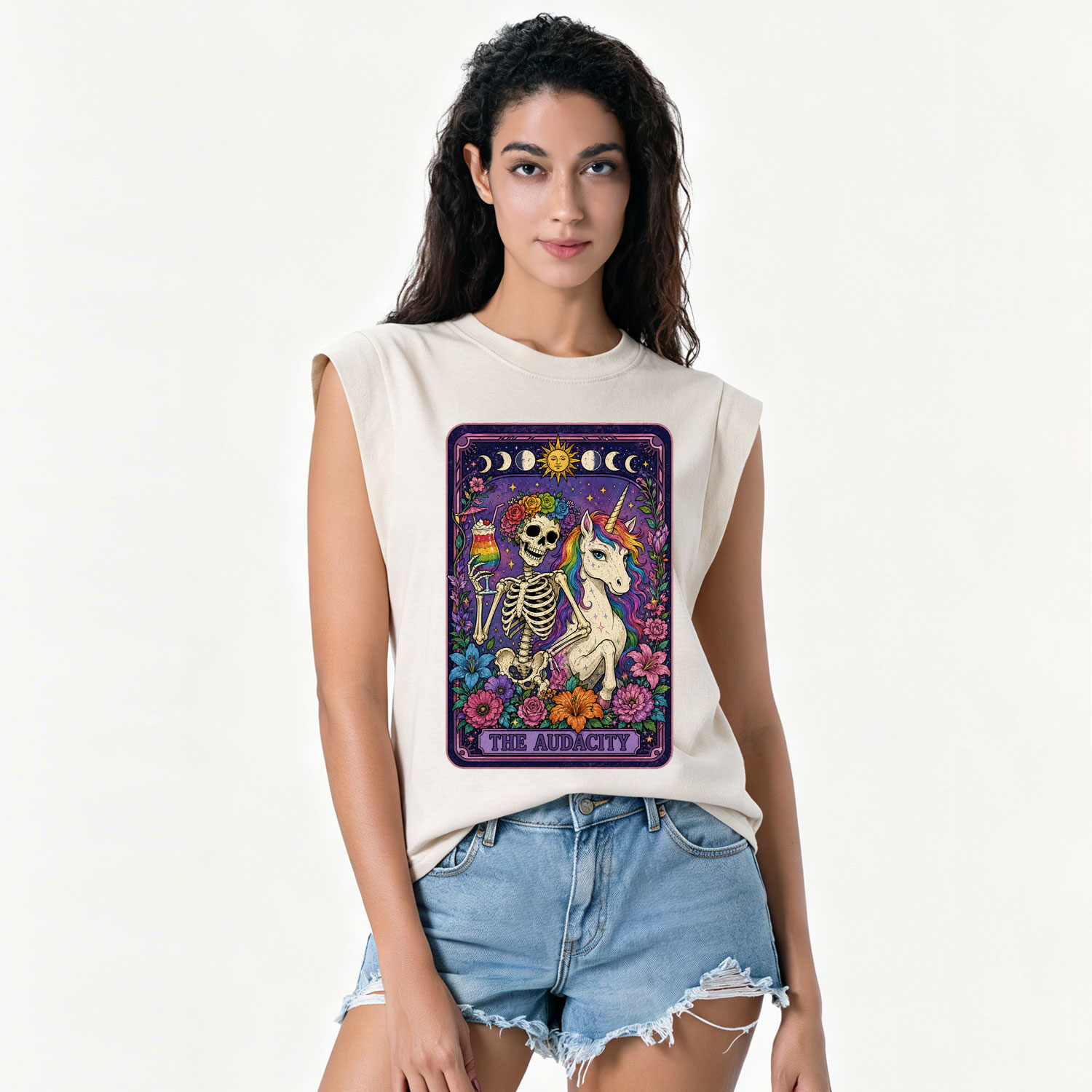 Purplehecate The Audacity Tarot Pride Rainbow Vintage Washed Tank
