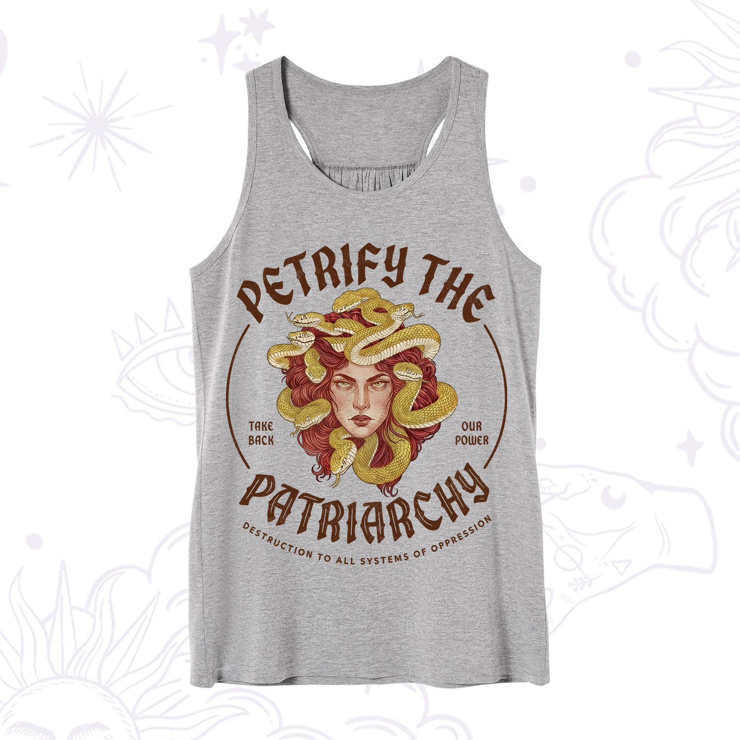 Purplehecate Petrify Patriarchy Medusa Tank