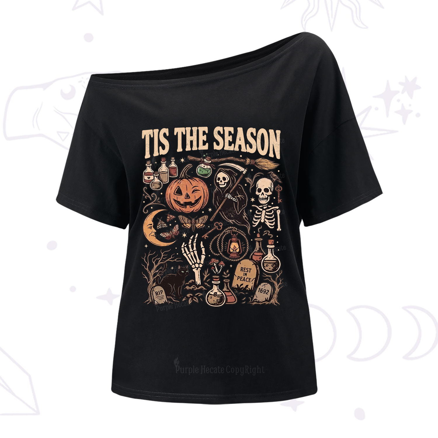 Purplehecate Tis The Season One Shoulder T-Shirt