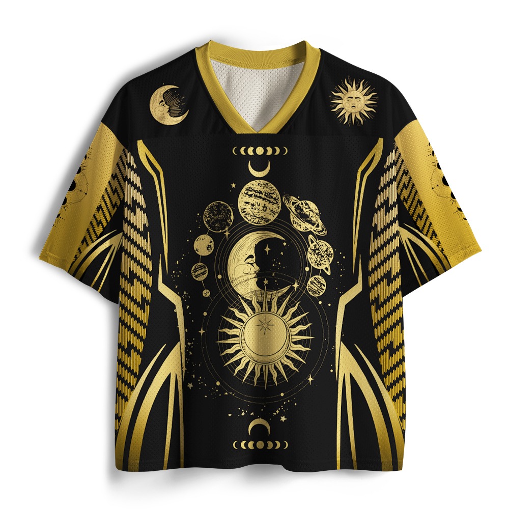 Purplehecate Golden Sun and Moon Mesh Jersey