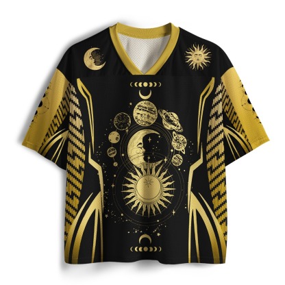 Purplehecate Golden Sun and Moon Mesh Jersey