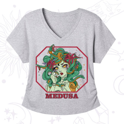 Purplehecate The Greek Goddess Medusa V-Neck T-Shirt