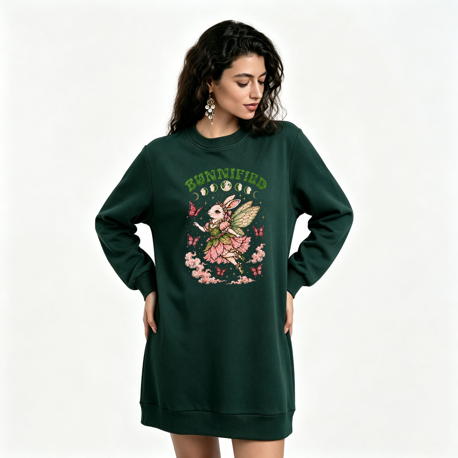 Purplehecate Bunnified Fairy Bunny Sweatshirt Dress