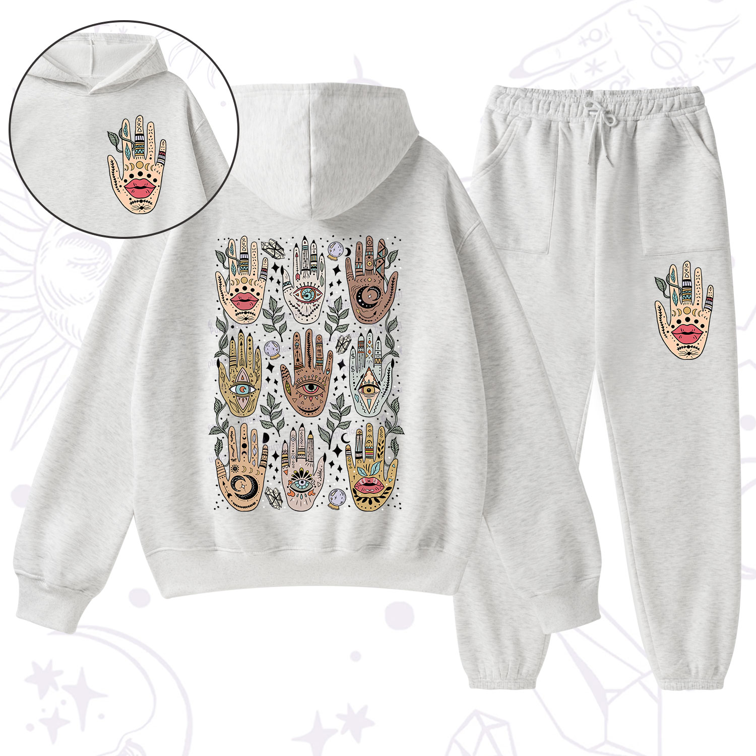 Purplehecate Helping Hands Fleece Hoodie Suit