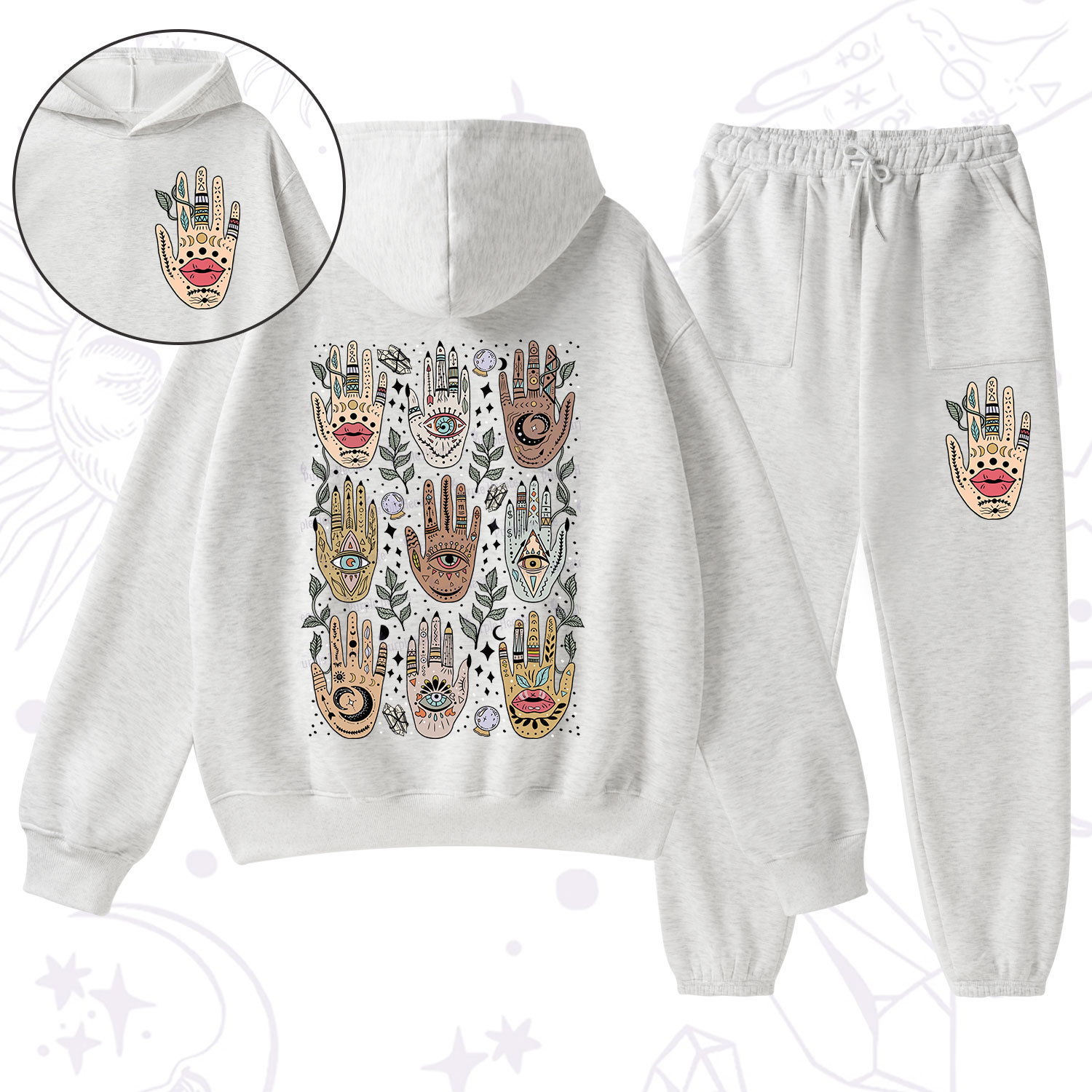 Purplehecate Helping Hands Fleece Hoodie Suit