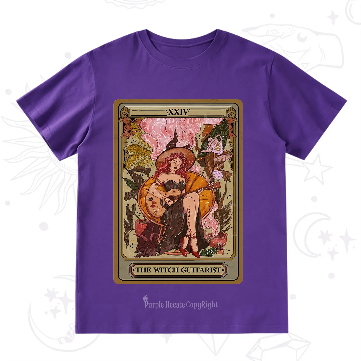 Purplehecate The Witch Guitarist Tarot T-Shirt