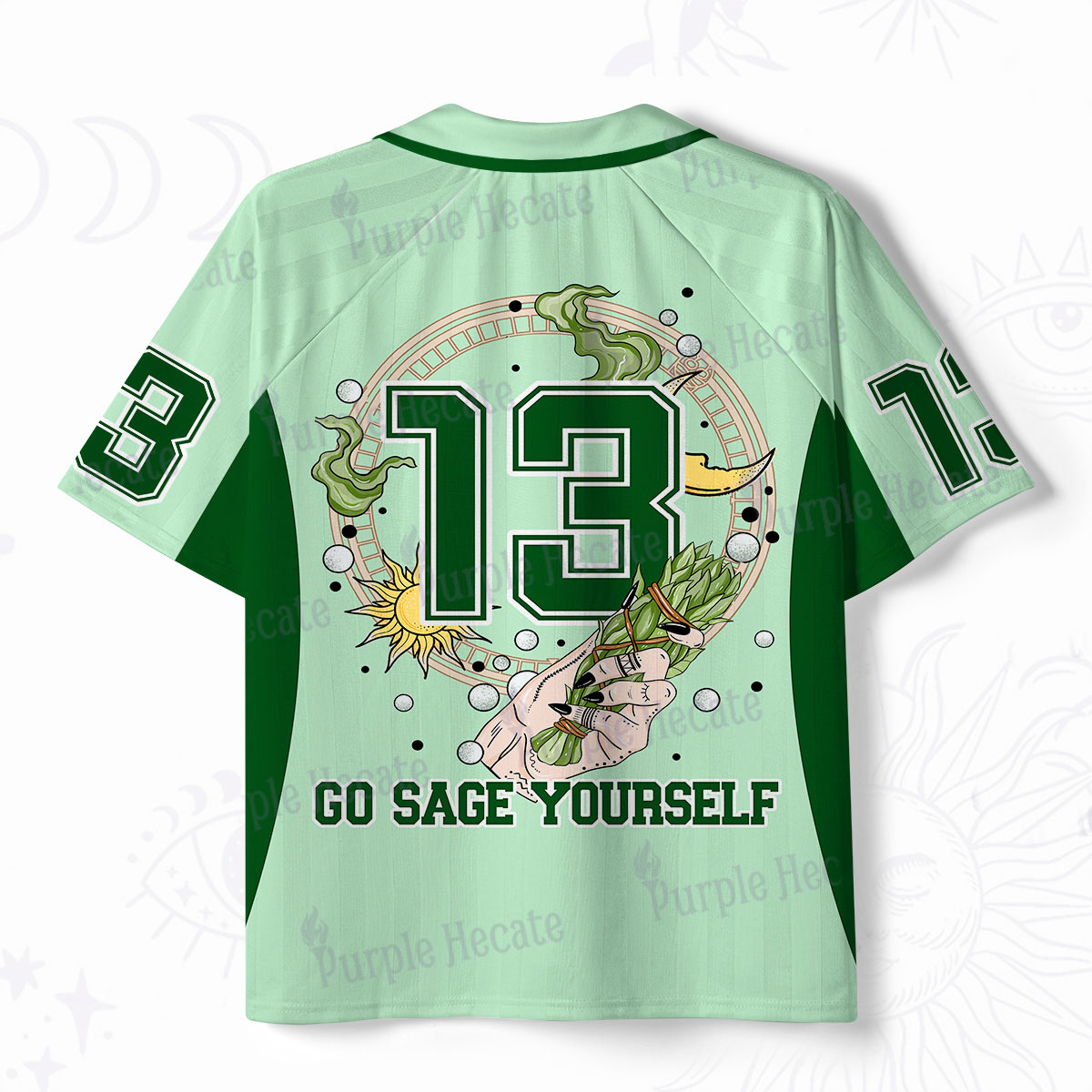 Purplehecate Go Sage Yourself Polo Collar Unisex Jersey 