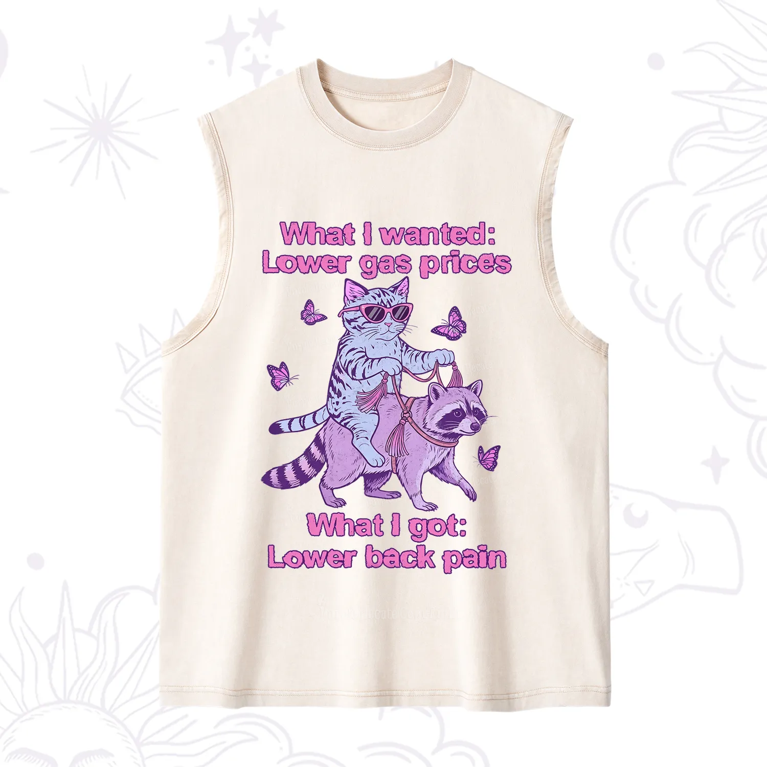 Purplehecate Lower Gas Prices Lower Back Pain Cat Washed Tank