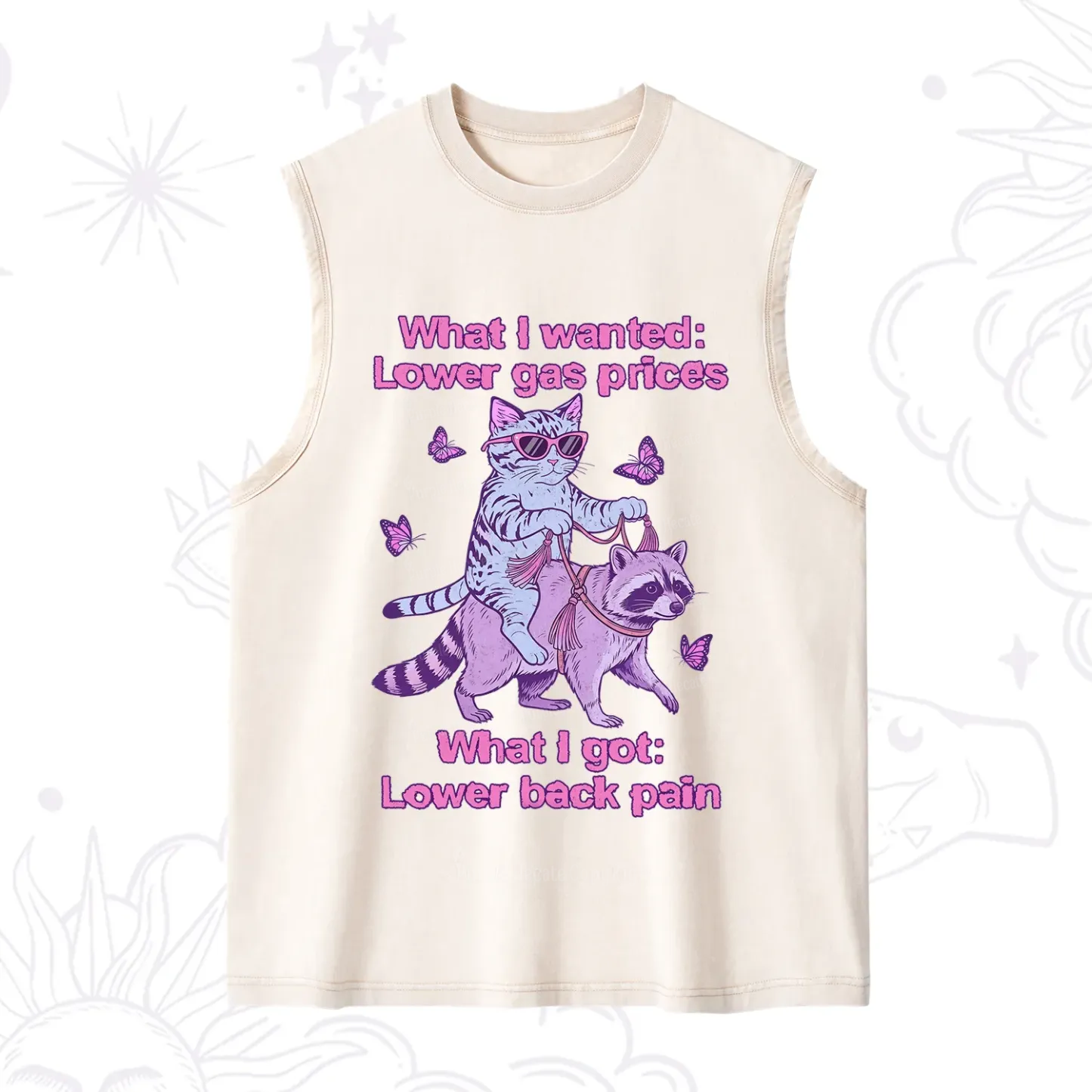 Purplehecate Lower Gas Prices Lower Back Pain Cat Washed Tank