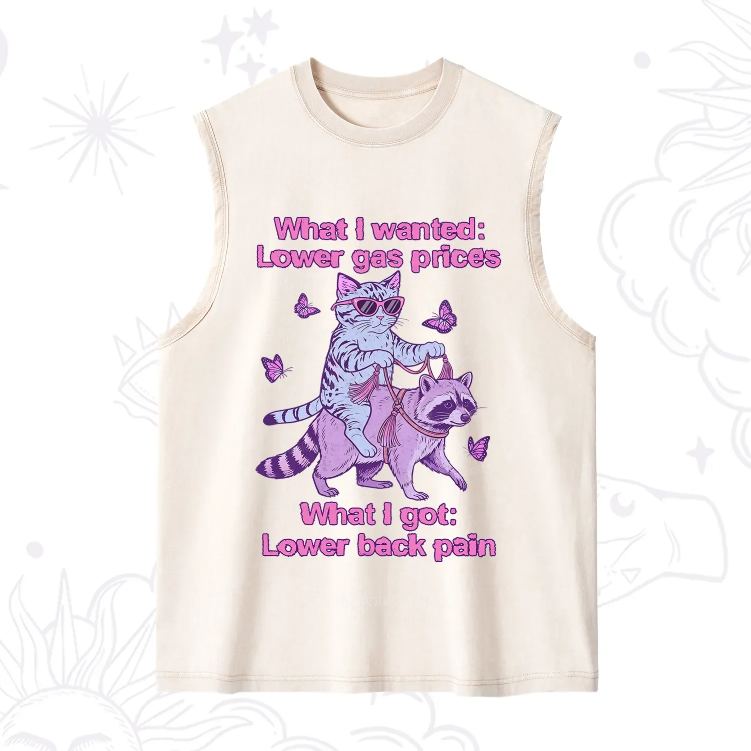 Purplehecate Lower Gas Prices Lower Back Pain Cat Washed Tank