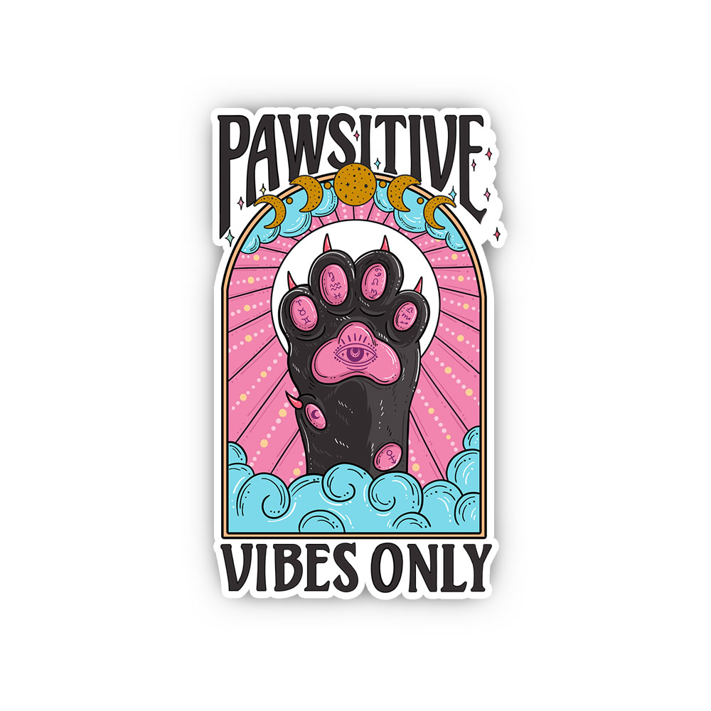 Purplehecate Pawsitive Vibes Only Sticker