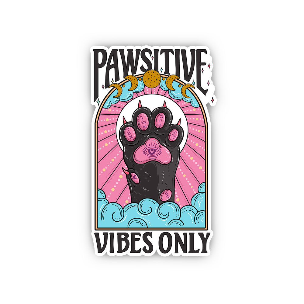 Purplehecate Pawsitive Vibes Only Sticker