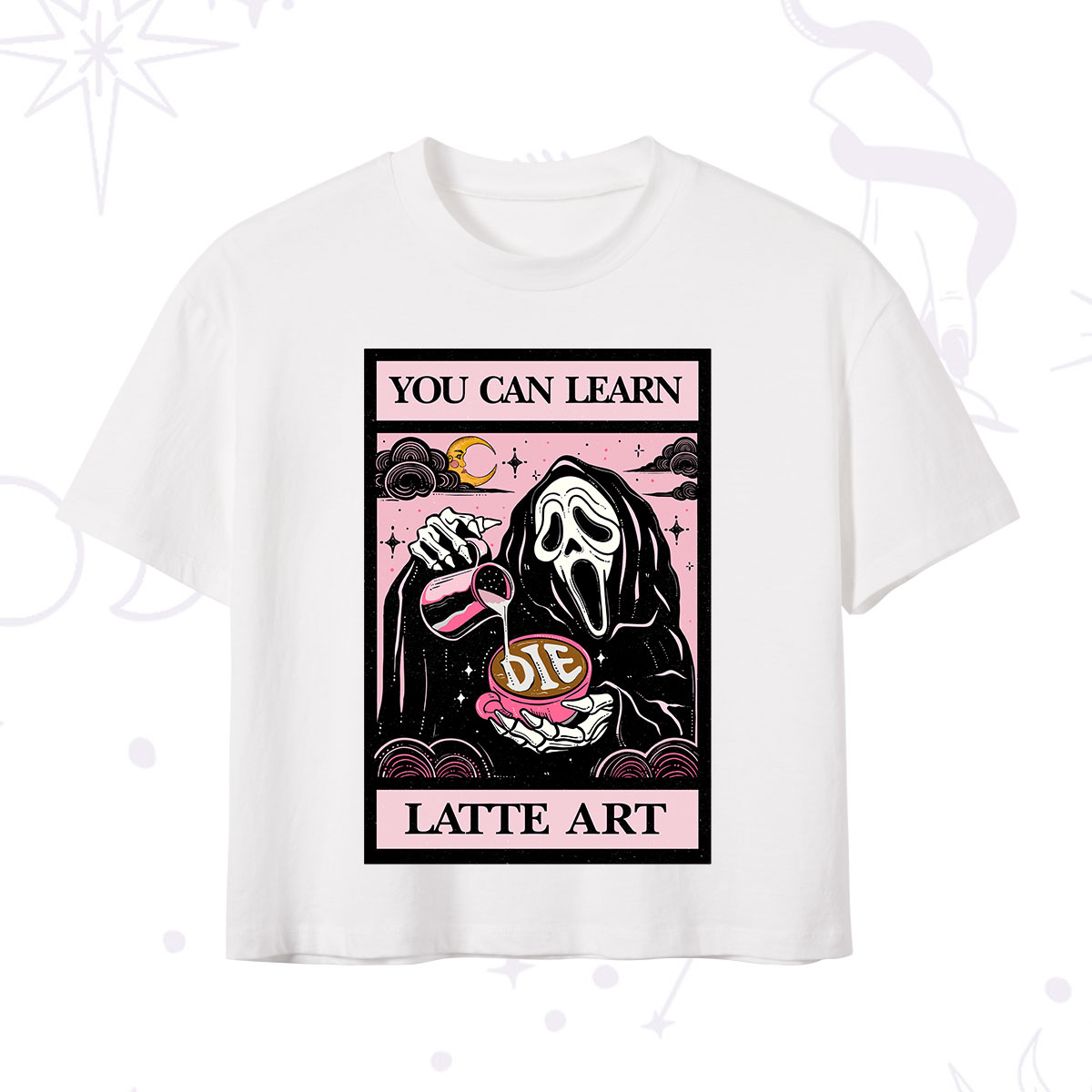 Purplehecate The You Can Learn Latte Art Oracle Card Crop T-Shirt