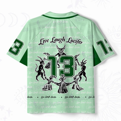 Purplehecate Live Laugh Lucifer Polo Collar Unisex Jersey