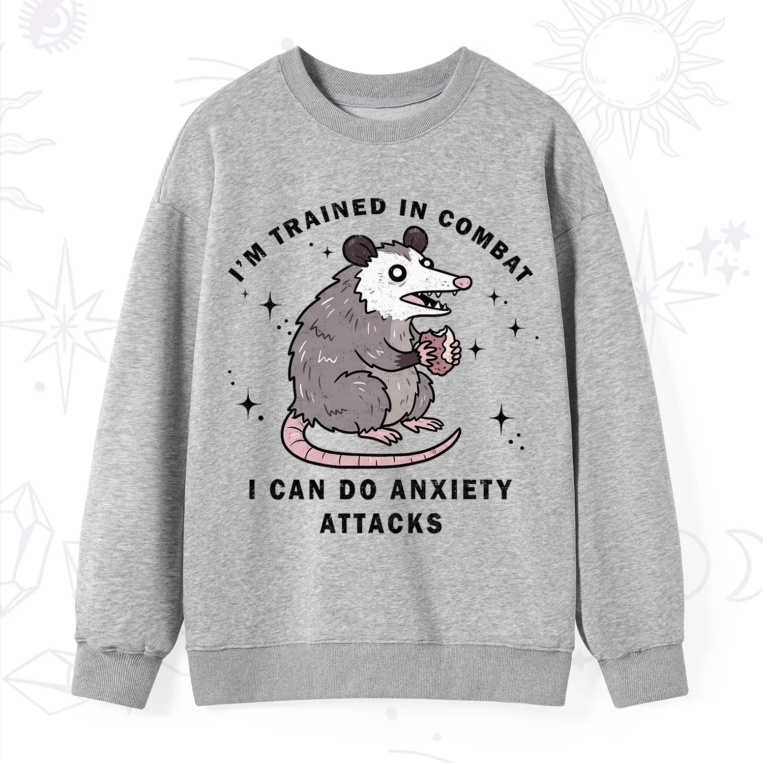 Purplehecate Anixety Attack Opossum Sweatshirt