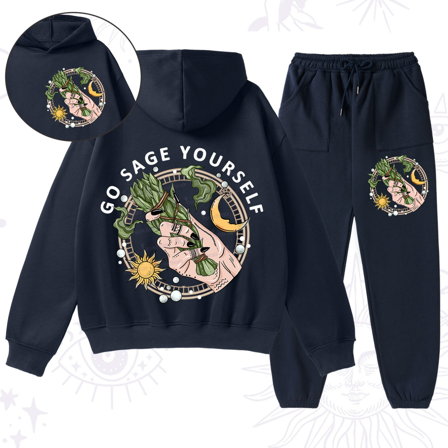 Purplehecate Go Sage Yourself Fleece Hoodie Suit