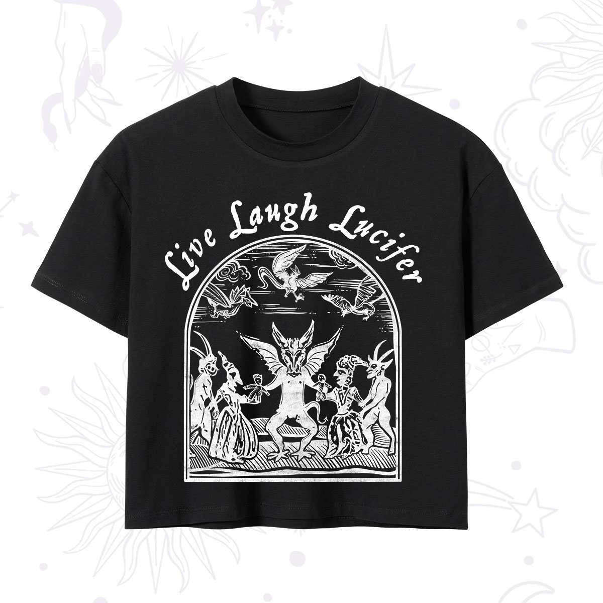 Purplehecate Live Laugh Lucifer Crop T-Shirt