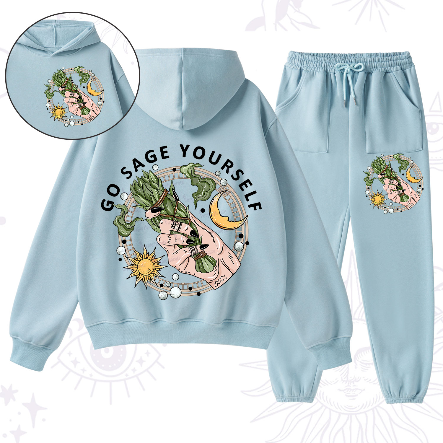 Purplehecate Go Sage Yourself Fleece Hoodie Suit