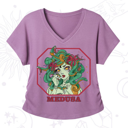 Purplehecate The Greek Goddess Medusa V-Neck T-Shirt