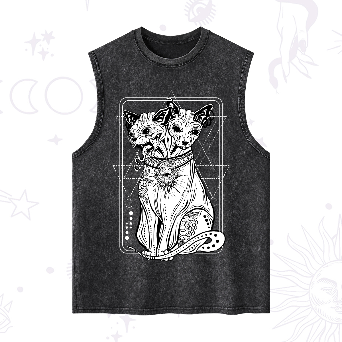 Purplehecate The Cat Goddess Bastet Washed Tank
