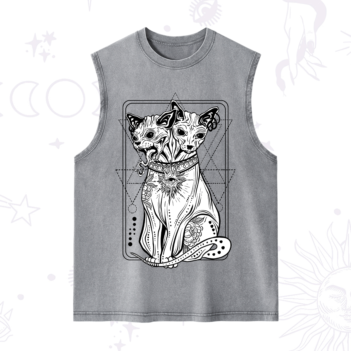 Purplehecate The Cat Goddess Bastet Washed Tank