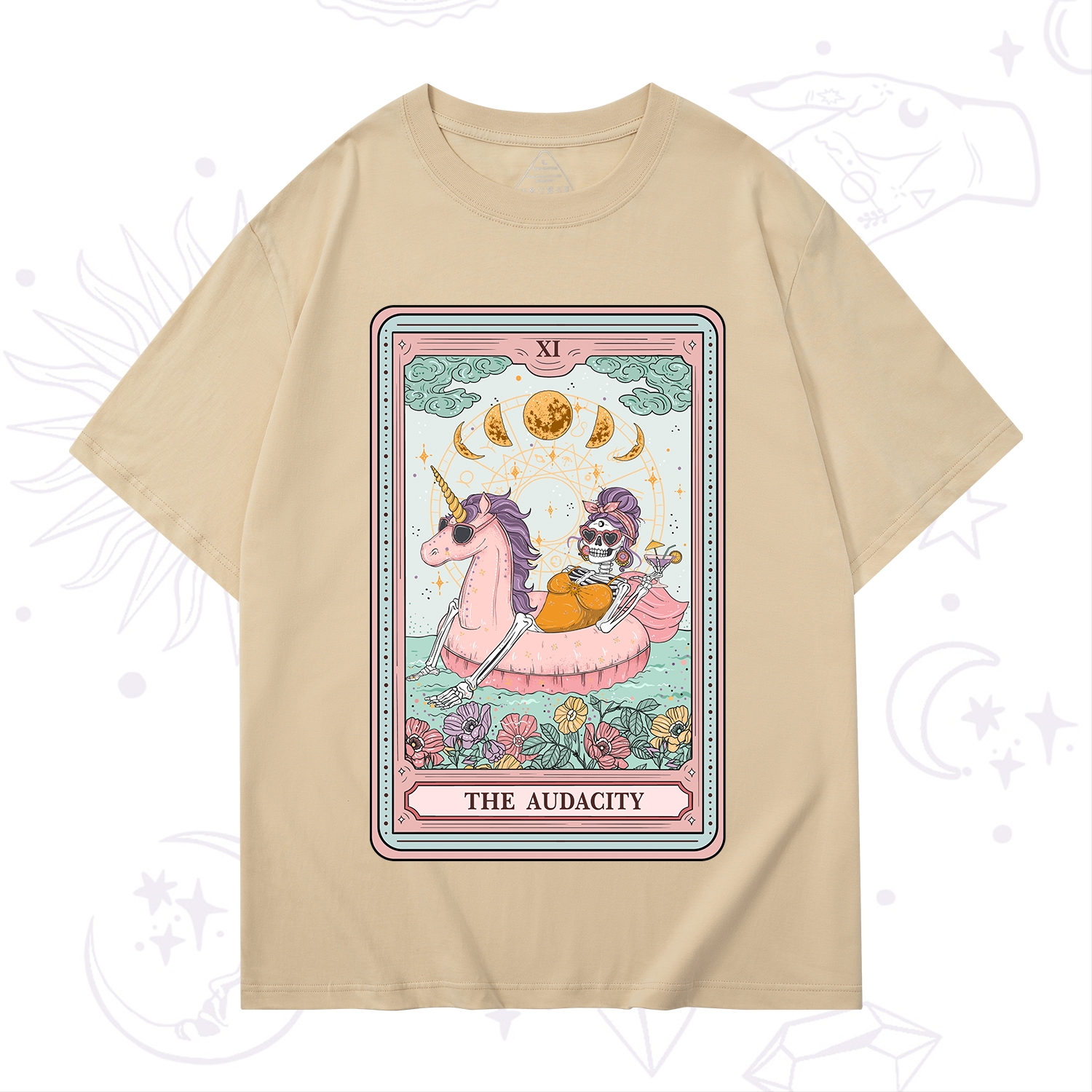 Purplehecate The Audacity Skeleton Tarot Card T-Shirt