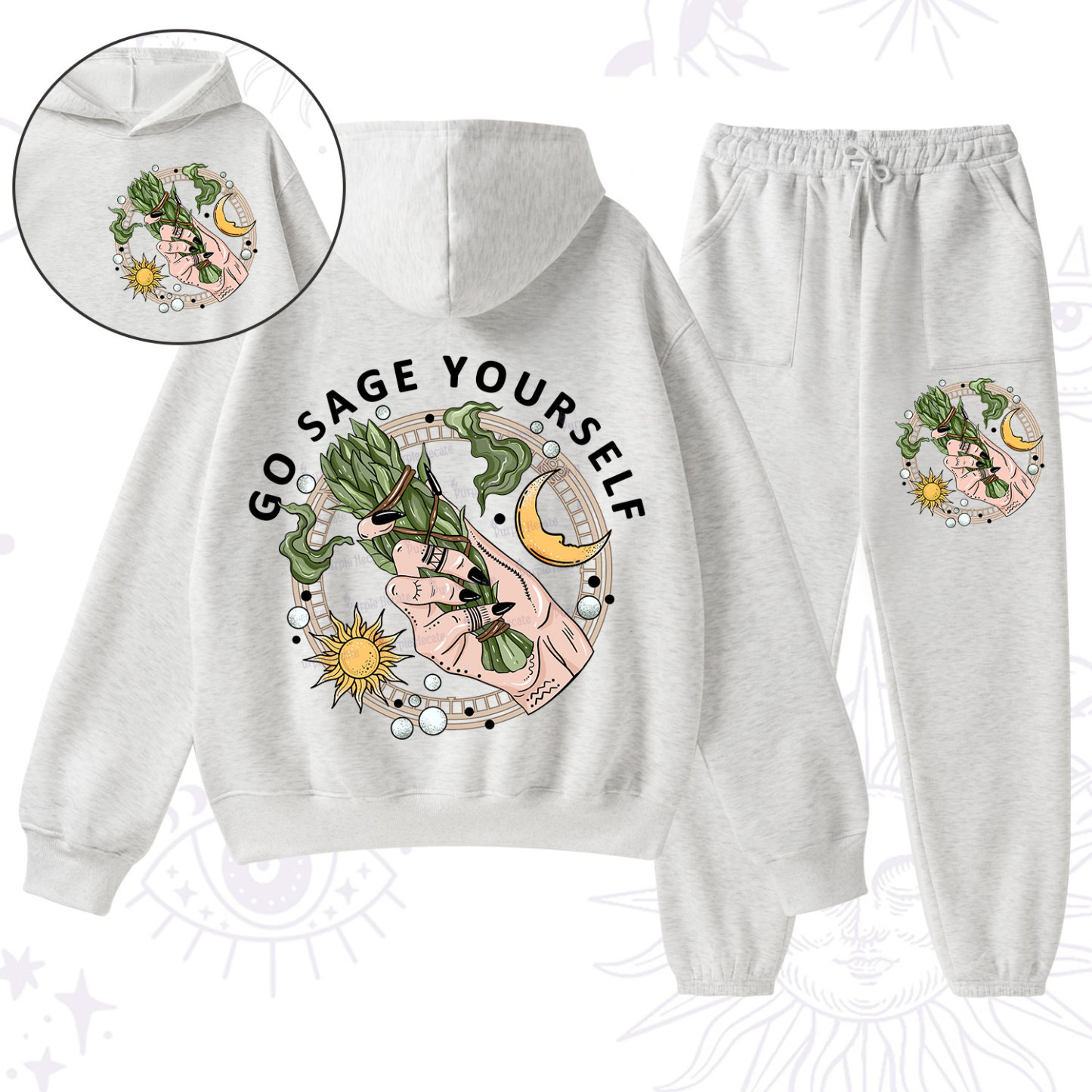 Purplehecate Go Sage Yourself Fleece Hoodie Suit