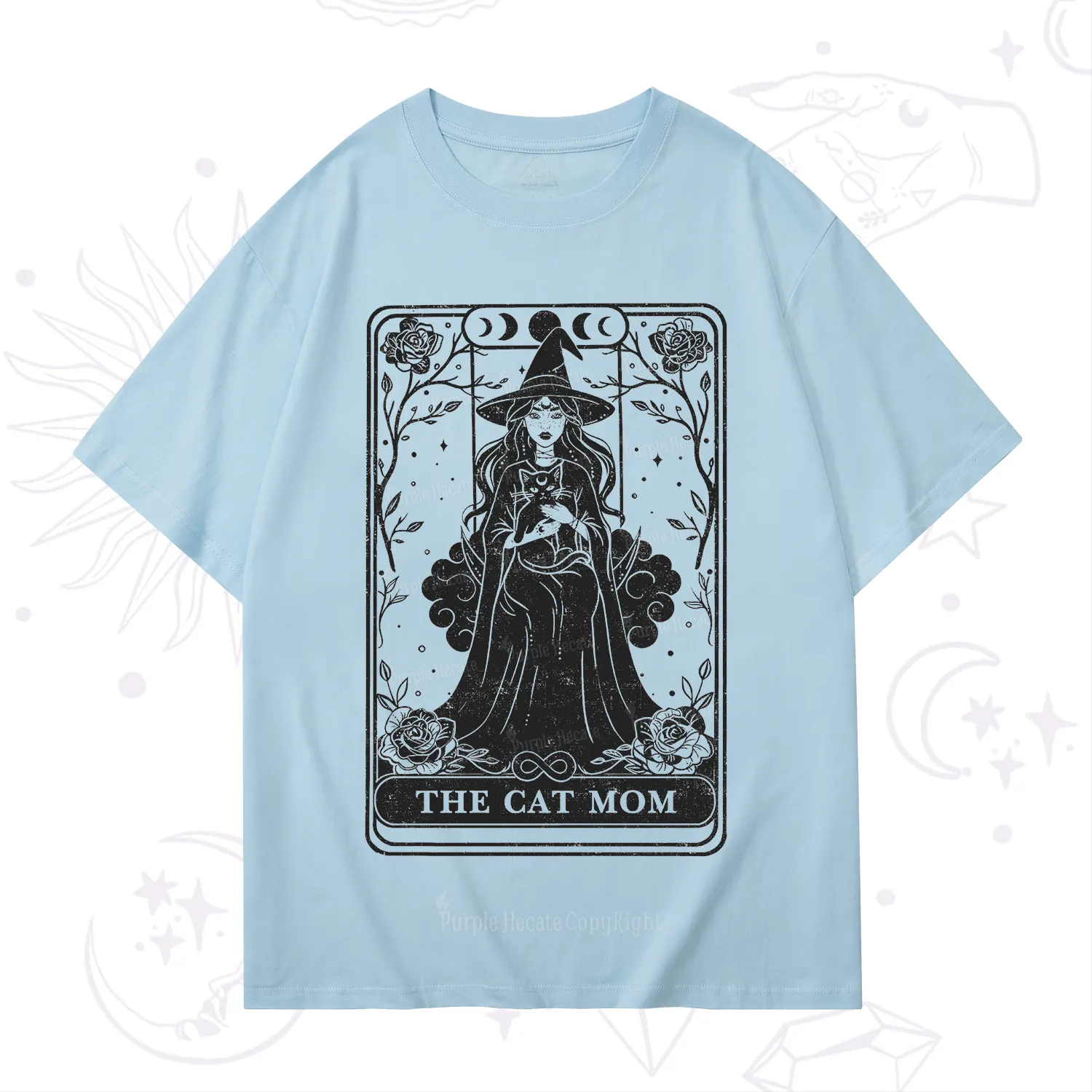 Purplehecate The Witch Cat Mom Tarot T-Shirt