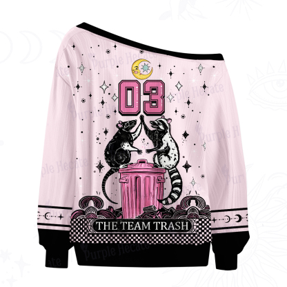 Purplehecate Team Trash No.03 Off The Shoulder Graphic Jersey