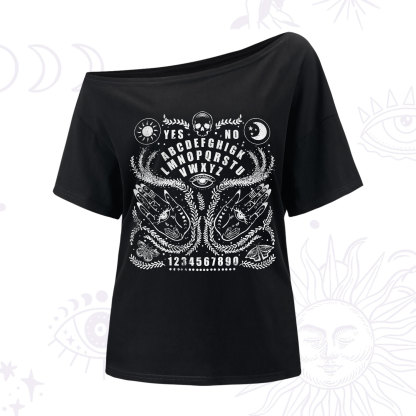 Purplehecate Ouija Spirit Board One-Shoulder T-Shirt
