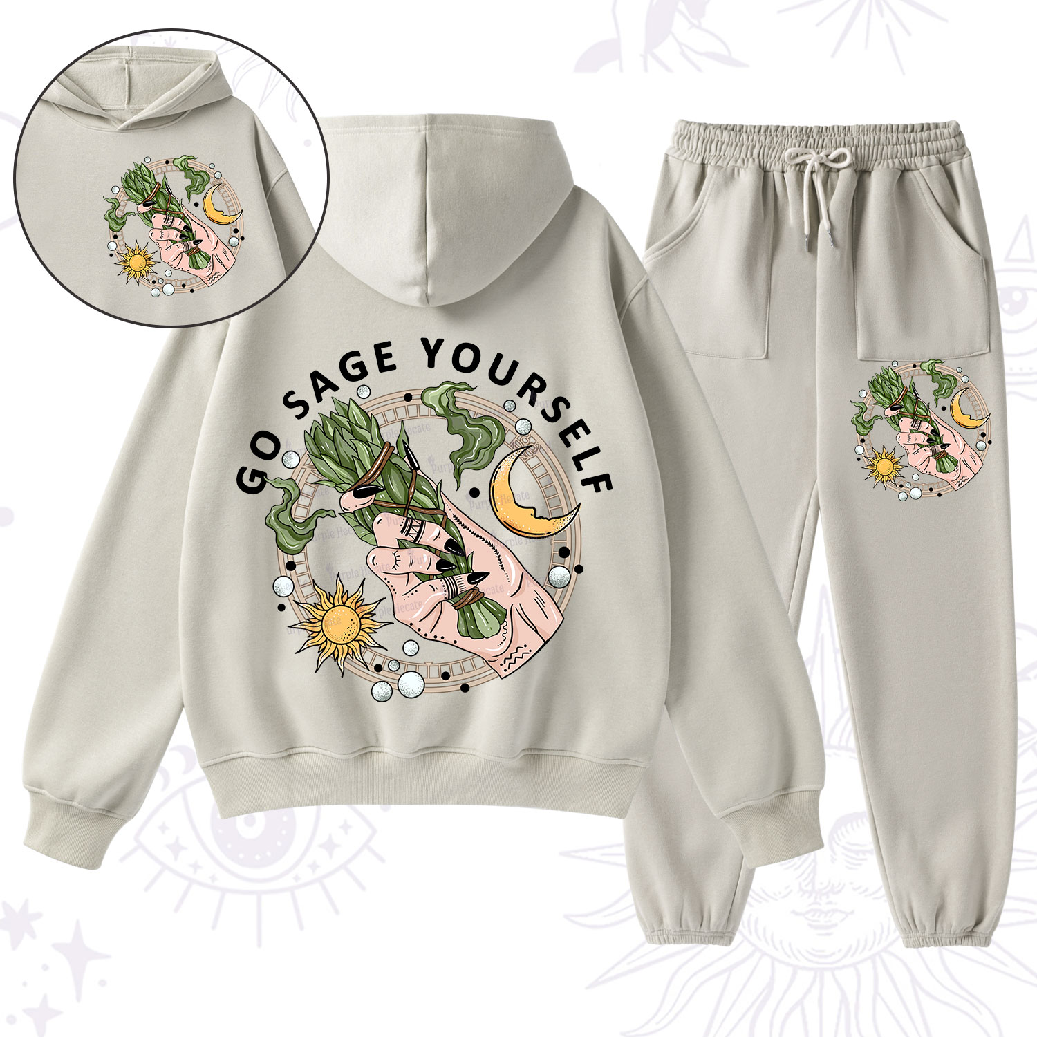 Purplehecate Go Sage Yourself Fleece Hoodie Suit