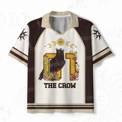 Purplehecate The Crow Polo Collar Unisex Jersey