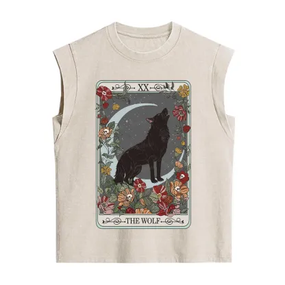 Purplehecate The Wolf Tarot Vintage Washed Tank