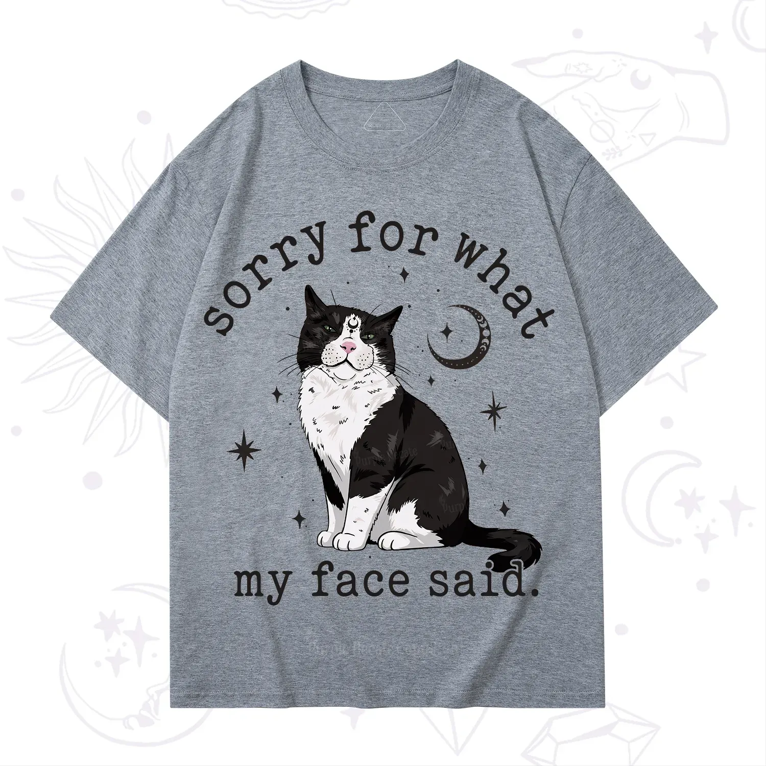 Purplehecate Sorry For What My Face Said Cat T-Shirt