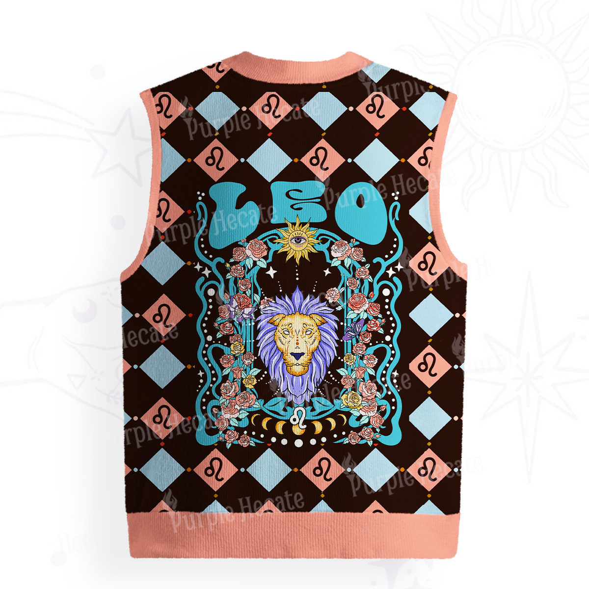 Purplehecate Leo Spirit Zodiac Ugly Sweater Vest