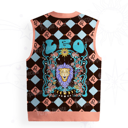 Purplehecate Leo Spirit Zodiac Ugly Sweater Vest