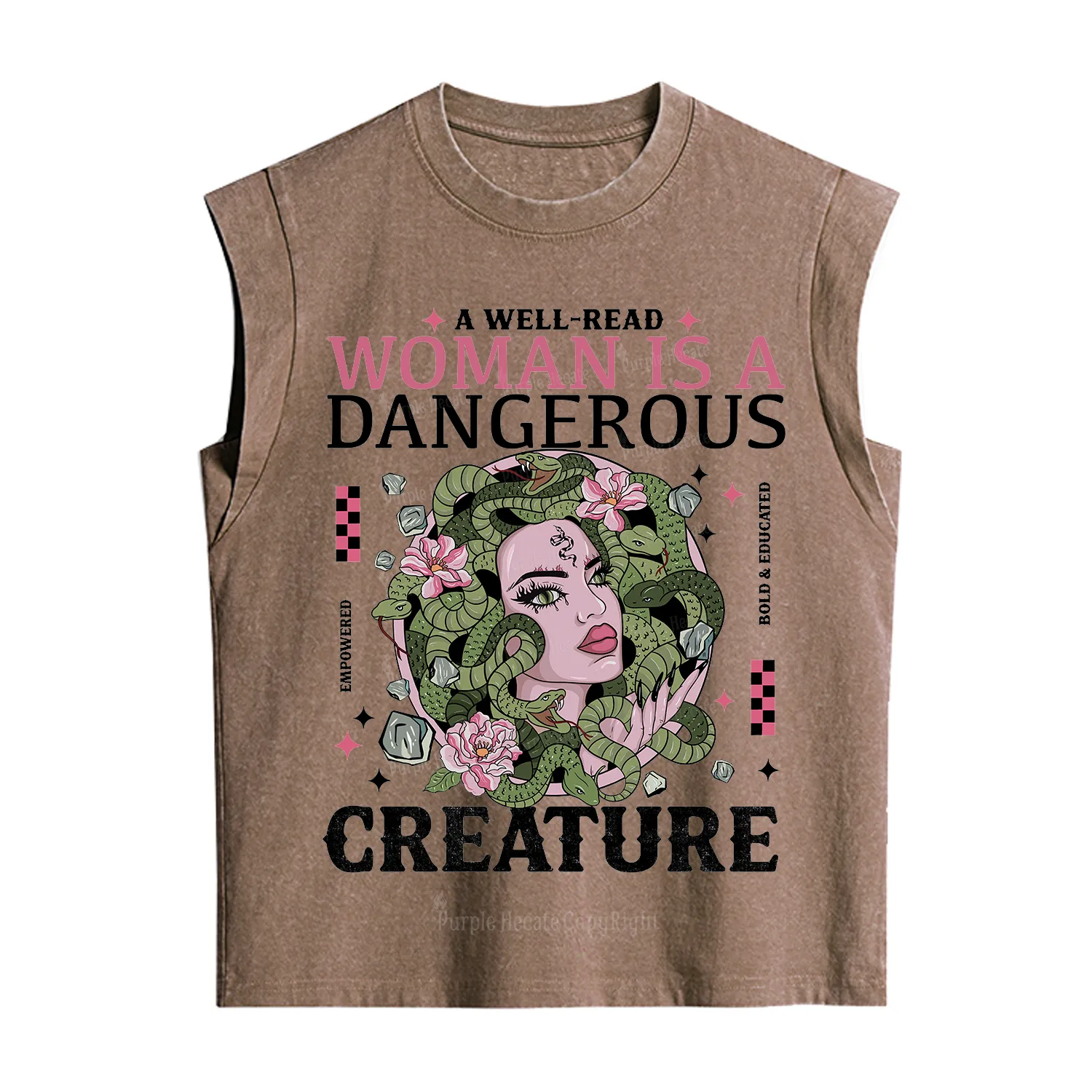 Purplehecate A Well Read Woman Is A Dangerous Vintage Washed Tank