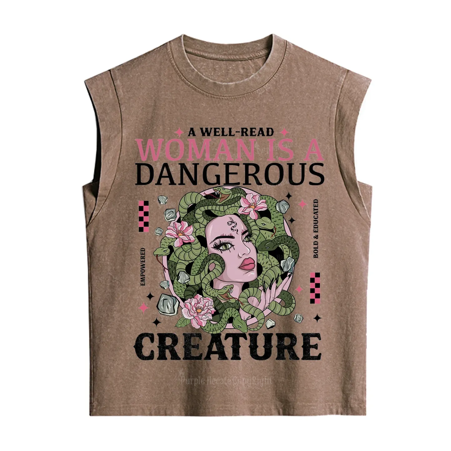 Purplehecate A Well Read Woman Is A Dangerous Vintage Washed Tank
