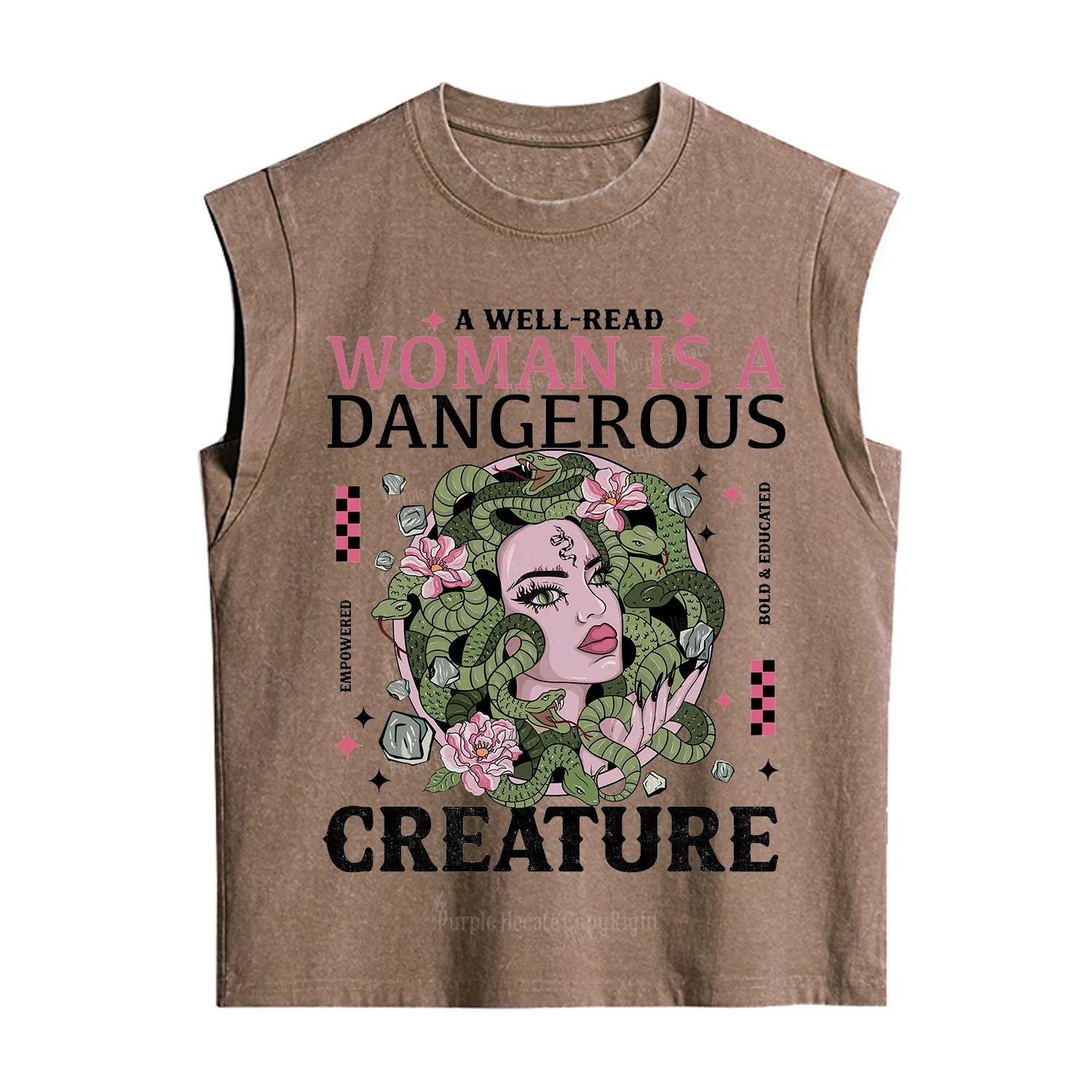 Purplehecate A Well Read Woman Is A Dangerous Vintage Washed Tank