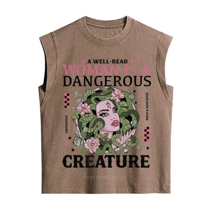 Purplehecate A Well Read Woman Is A Dangerous Vintage Washed Tank