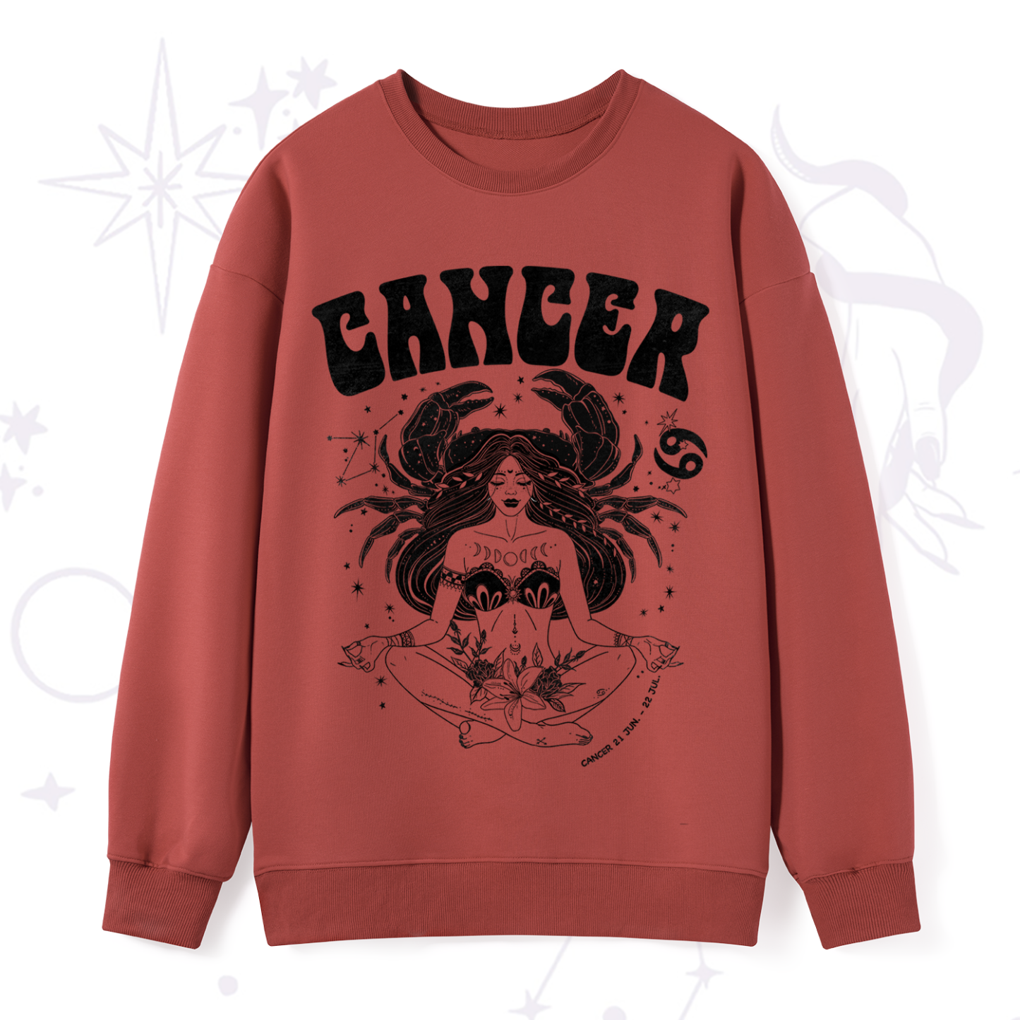 Purplehecate Cancer Zodiac Glyphs Sweatshirt