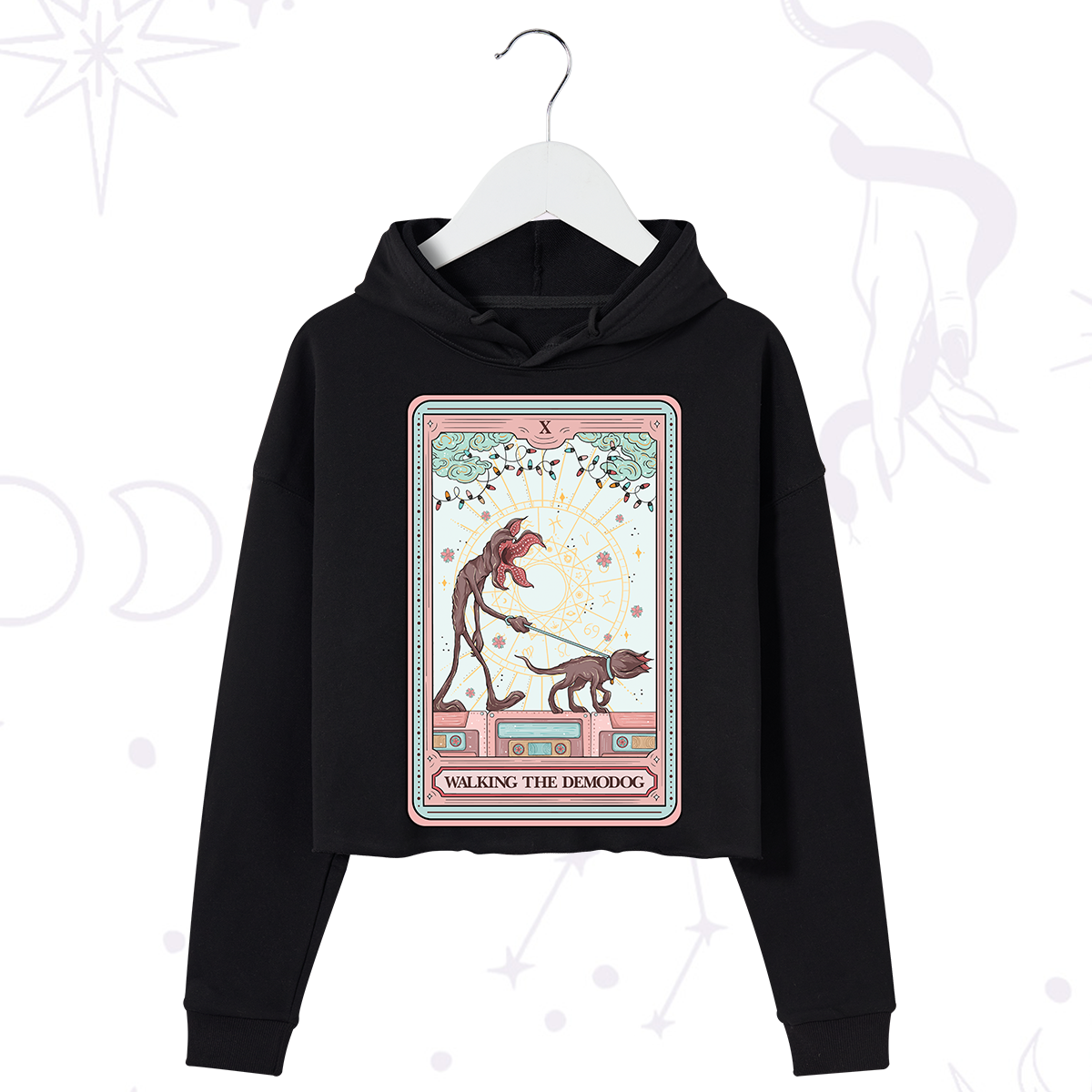 Purplehecate The Walker of Shadows Tarot Crop Hoodie