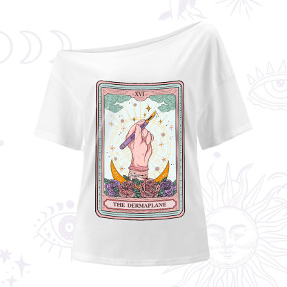 Purplehecate The Dermaplane Tarot Card One-Shoulder T-Shirt