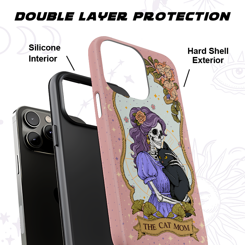 Purplehecate The Mystic Witch Cat Mom Ancient Mirror Phone Case