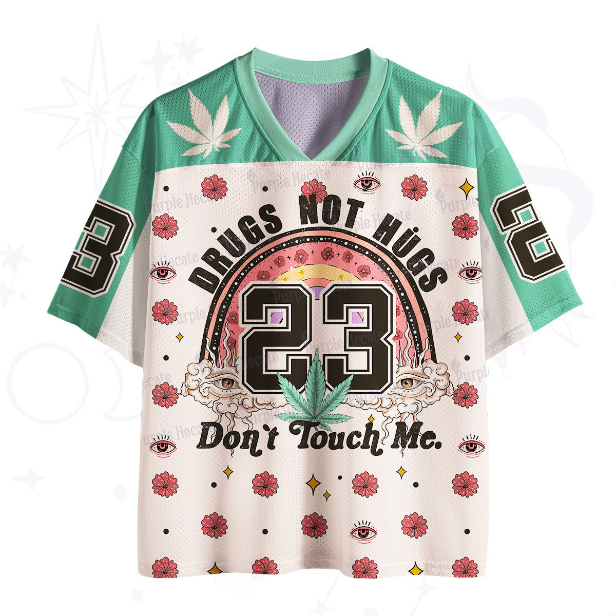 Purplehecate Drugs Not Hugs Don't Touch Me Mesh Jersey