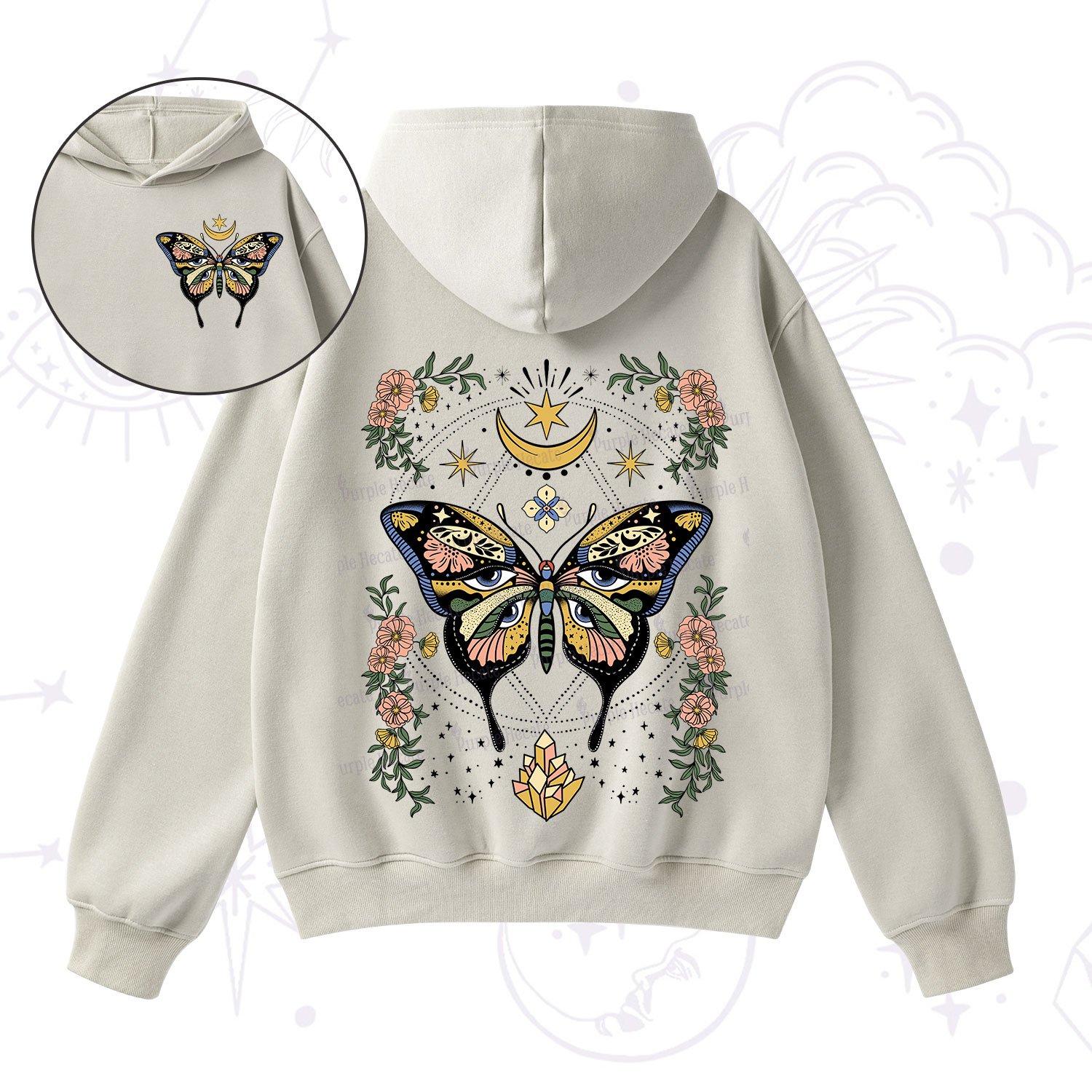 Purplehecate I Am Opening Fleece Hoodie Suit