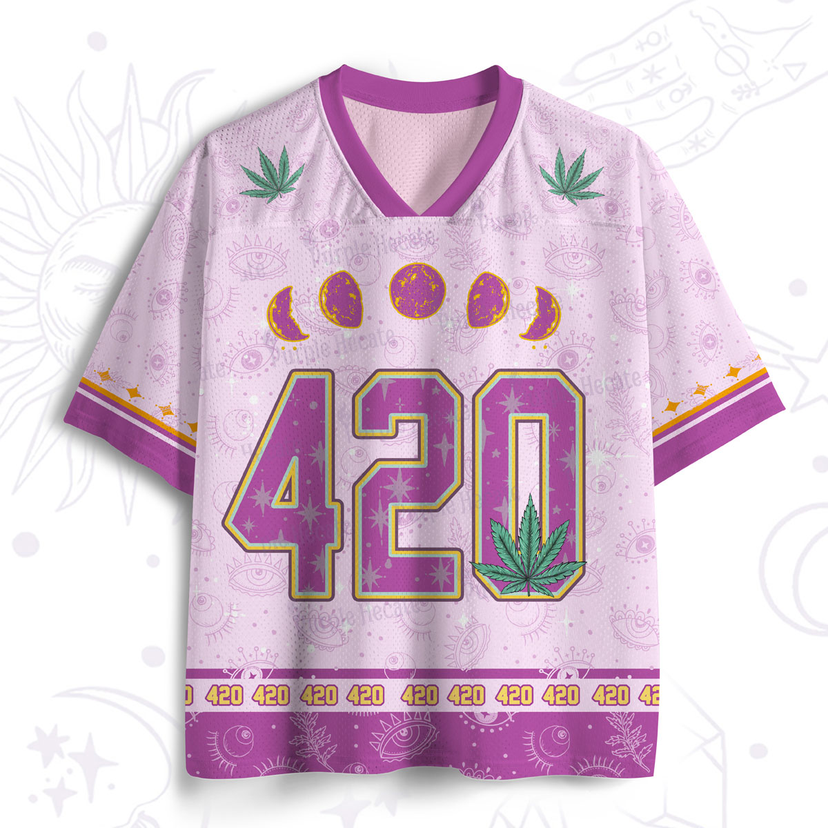 Purplehecate 420 Vibes Don’t Touch My Weed Mesh Jersey