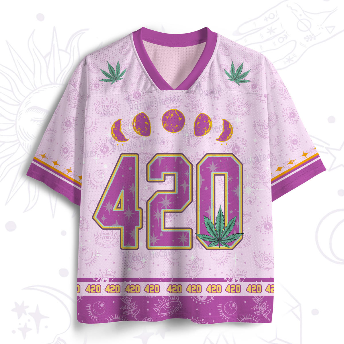 Purplehecate 420 Vibes Don’t Touch My Weed Mesh Jersey