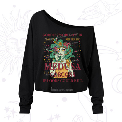 Purplehecate Medusa The Gorgons One Shoulder Long Sleeve Shirt