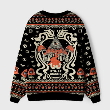 Purplehecate Fly Agaric Mushroom Ugly Cardigan Sweaters